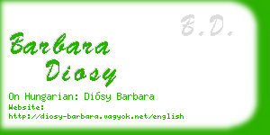 barbara diosy business card