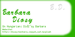 barbara diosy business card